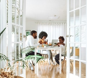 The Martinez Family in their AL Homes kitchen