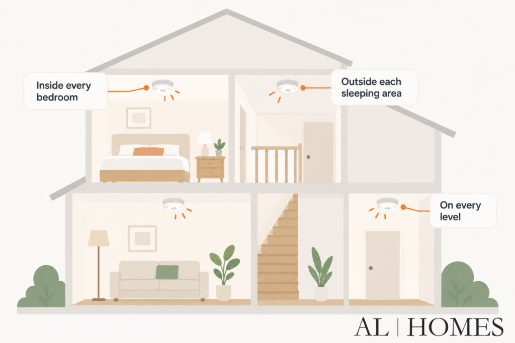 Test and place smoke and CO detectors